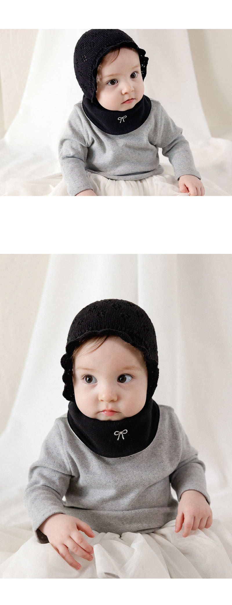 Kids Clara - Korean Baby Fashion - #babyoutfit - Ribbed Knit Baby Bonnet - 3