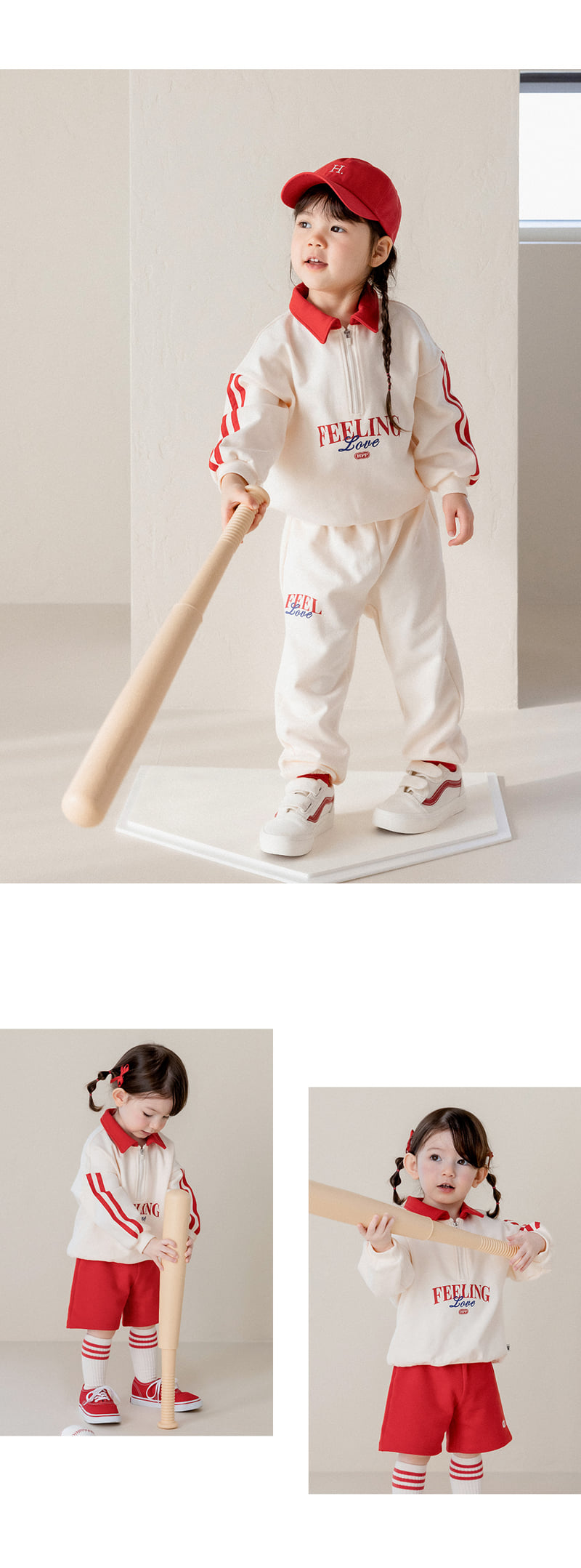 Kids Clara - Korean Baby Fashion - #babywear - Regan Three-piece Set-up_red - 3