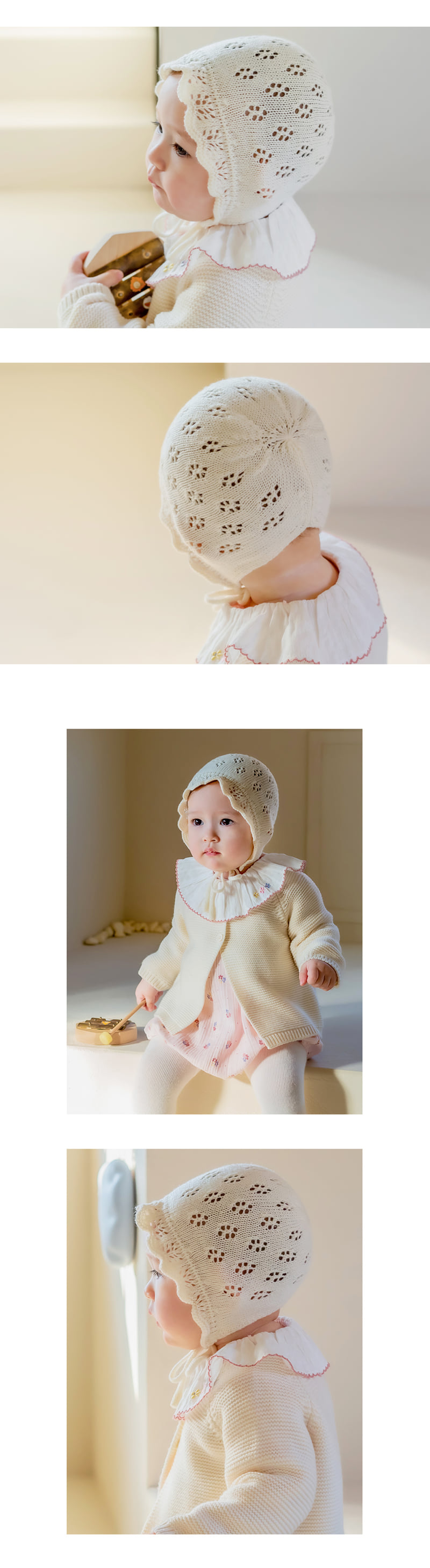 Kids Clara - Korean Baby Fashion - #onlinebabyboutique - Rib Knit Baby Bonnet - 3