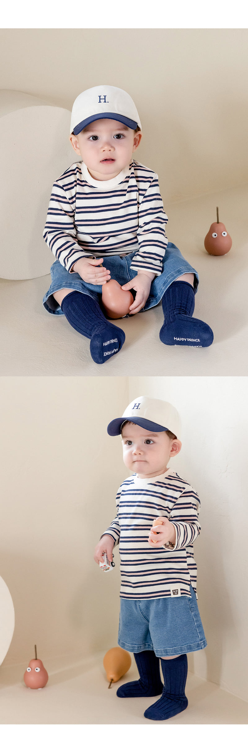 Kids Clara - Korean Baby Fashion - #onlinebabyboutique - Mako Rolling Baby Knee Socks (set of 5) - 2