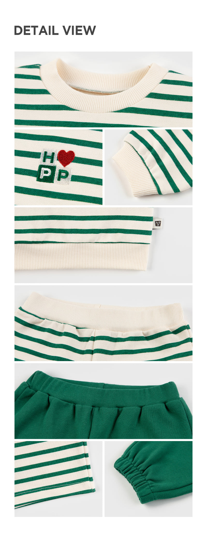 Kids Clara - Korean Baby Fashion - #onlinebabyboutique - Laia Three-piece Set-up_green - 7