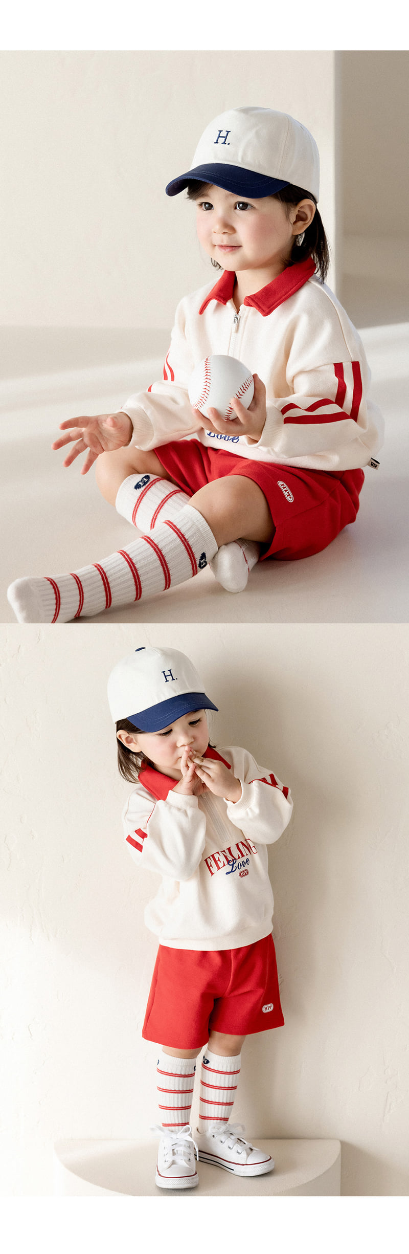 Kids Clara - Korean Baby Fashion - #babywear - Regan Three-piece Set-up_red - 4