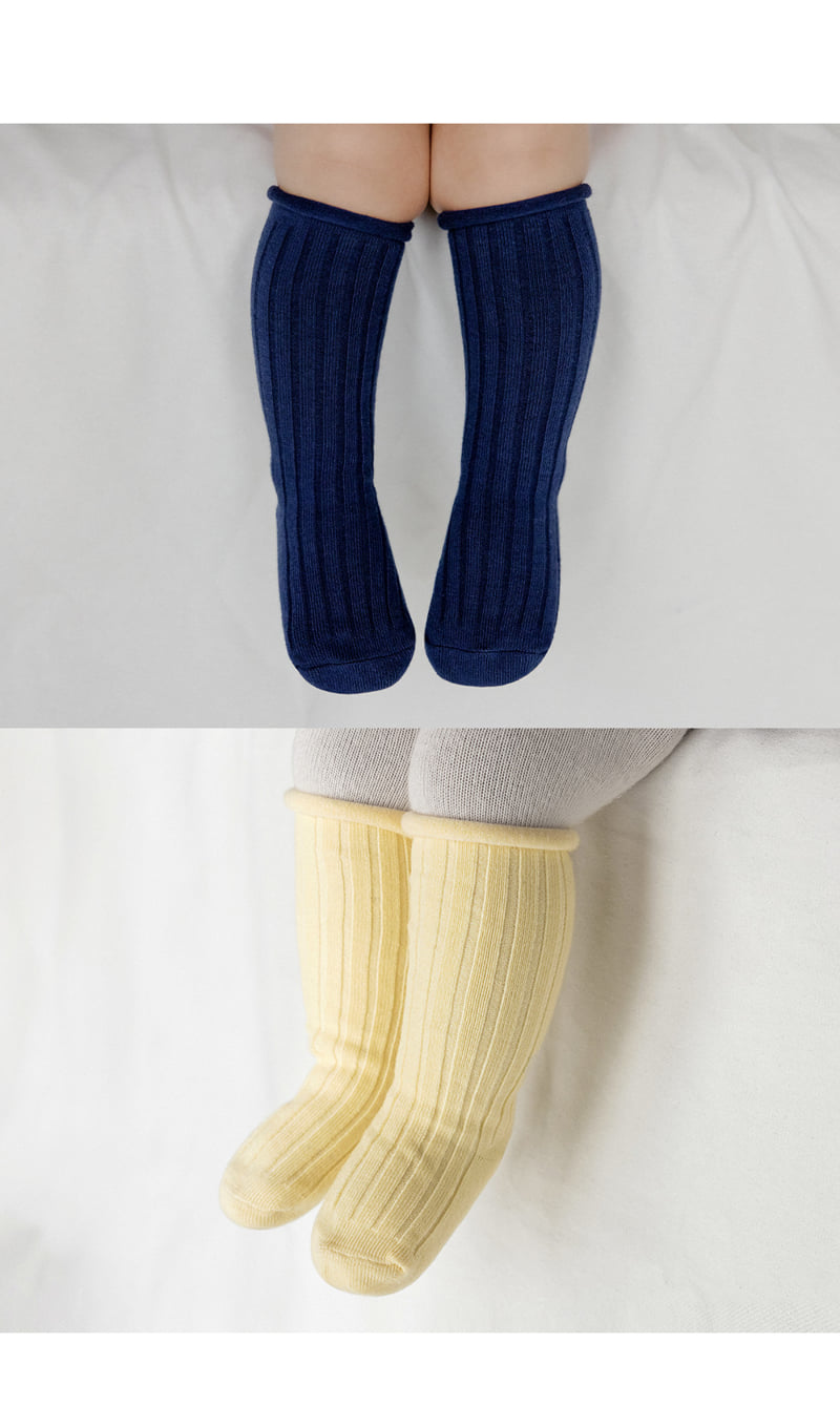 Kids Clara - Korean Baby Fashion - #onlinebabyshop - Mako Rolling Baby Knee Socks (set of 5) - 3