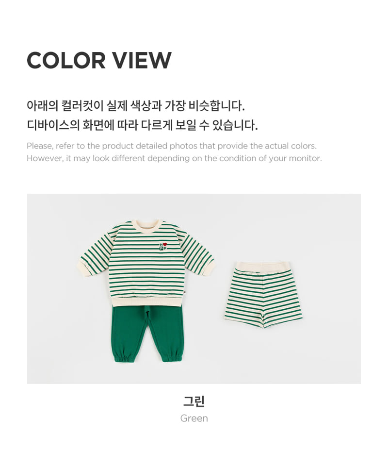 Kids Clara - Korean Baby Fashion - #onlinebabyshop - Laia Three-piece Set-up_green - 8
