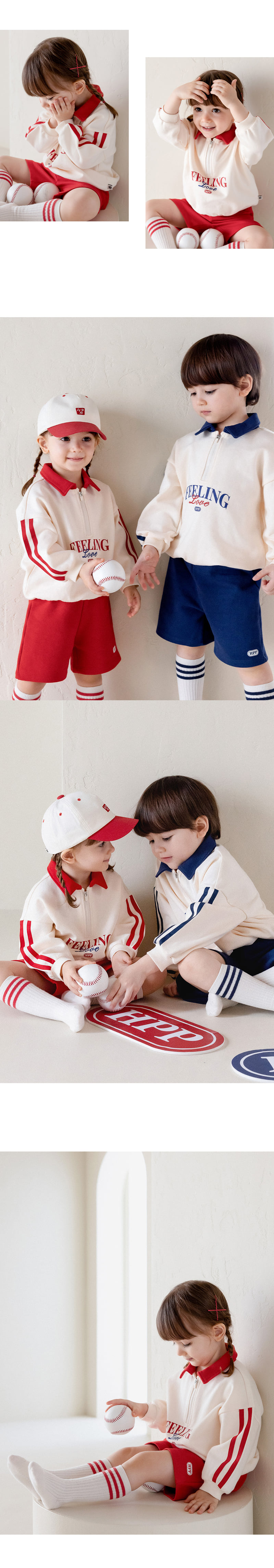 Kids Clara - Korean Baby Fashion - #onlinebabyshop - Regan Three-piece Set-up_red - 5