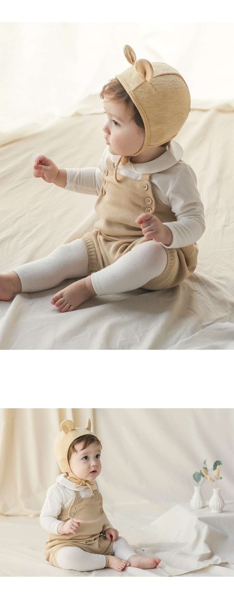 Kids Clara - Korean Baby Fashion - #smilingbaby - White Plain Baby Leggings-R (set of 5) - 2