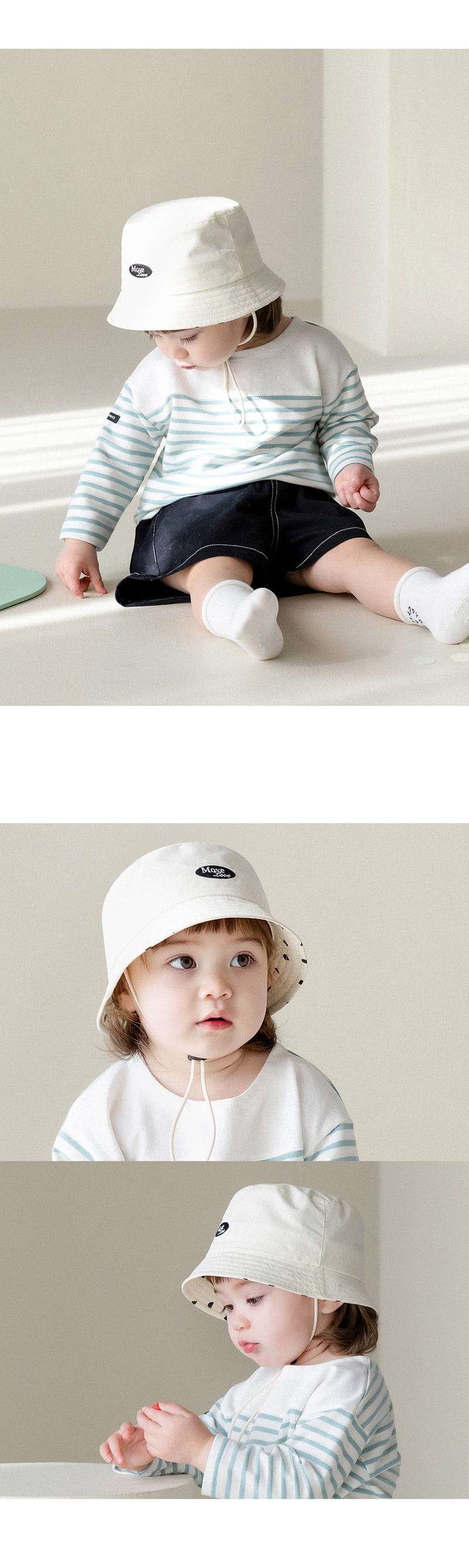 Kids Clara - Korean Baby Fashion - #smilingbaby - Ciro Baby Bucket Hat - 2