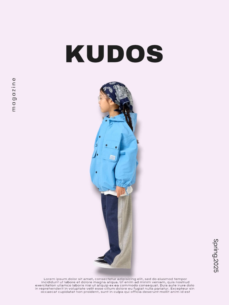 Kudos - Korean Children Fashion - #Kfashion4kids - Denim Double Knit Sweat Pants - 7
