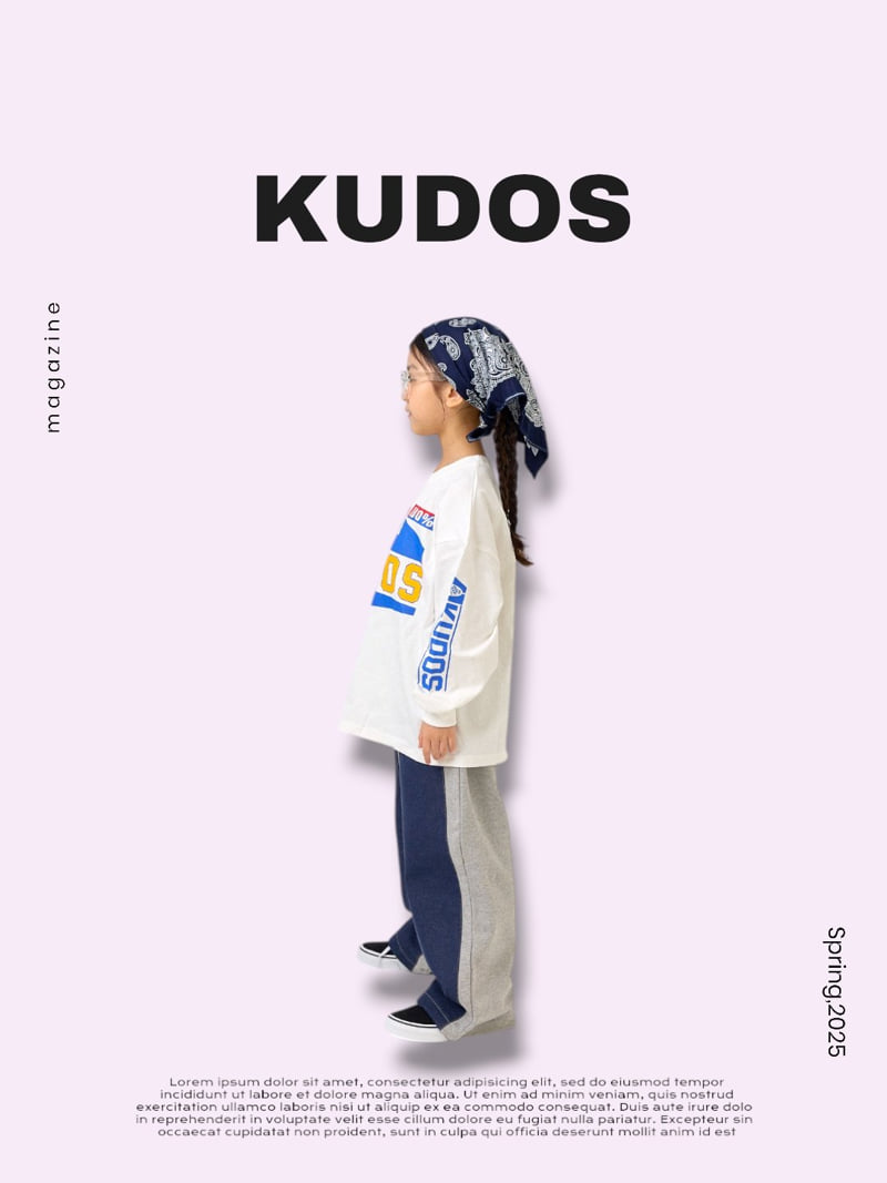 Kudos - Korean Children Fashion - #designkidswear - Denim Double Knit Sweat Pants
