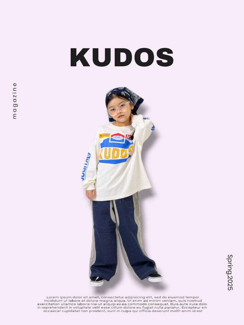 Kudos - Korean Children Fashion - #kidsstore - Denim Double Knit Sweat Pants - 5
