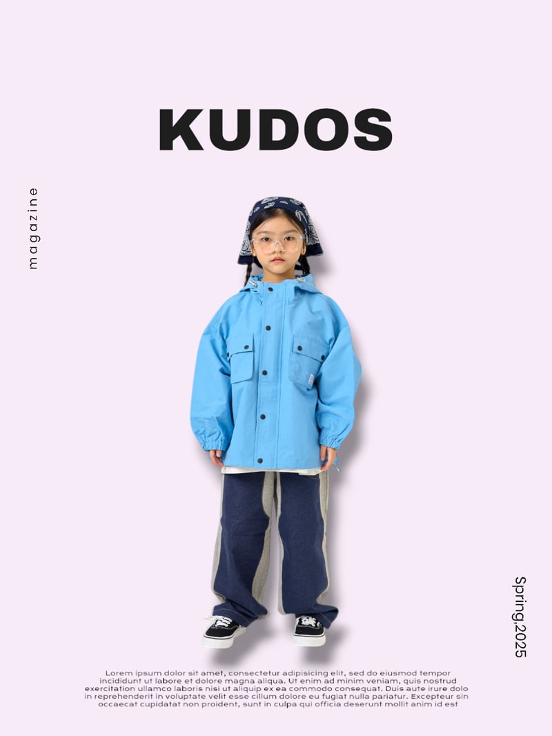 Kudos - Korean Children Fashion - #littlefashionista - Denim Double Knit Sweat Pants - 8
