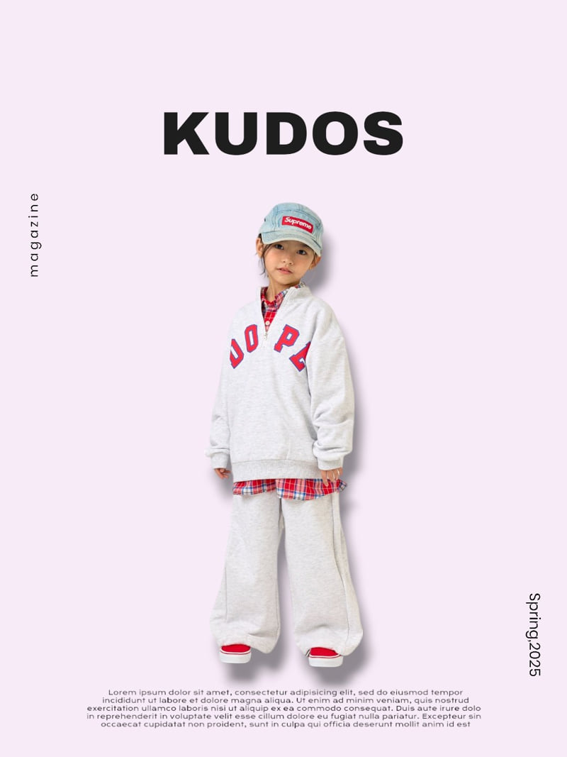 Kudos - Korean Children Fashion - #magicofchildhood - Half Zip-Up Sweatshirts - 4