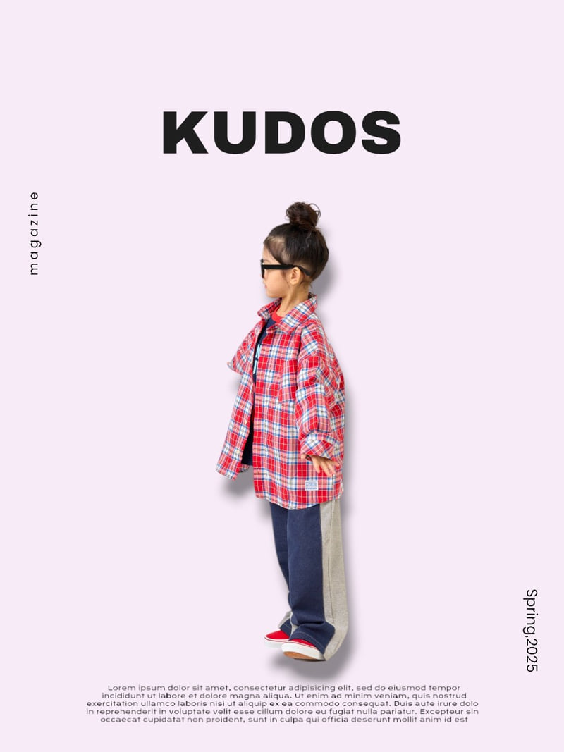 Kudos - Korean Children Fashion - #minifashionista - Denim Double Knit Sweat Pants - 10