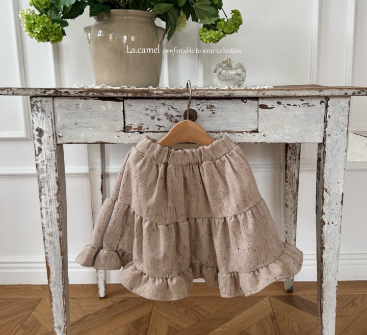 La Camel - Korean Children Fashion - #fashionkids - Tweed Skirt - 11