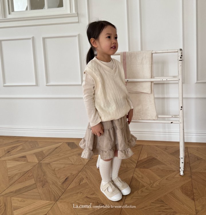 La Camel - Korean Children Fashion - #prettylittlegirls - Tweed Skirt - 5