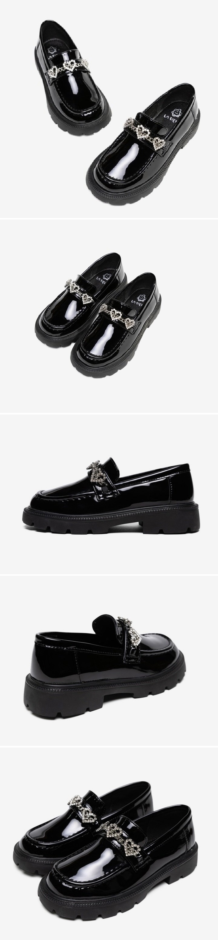 La Stella - Korean Children Fashion - #minifashionista - Heart Loafers