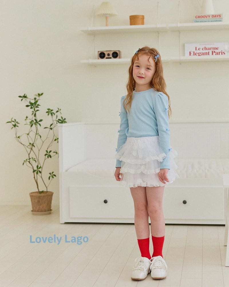 Lago - Korean Children Fashion - #Kfashion4kids - Ribbon Rib Tee - 2