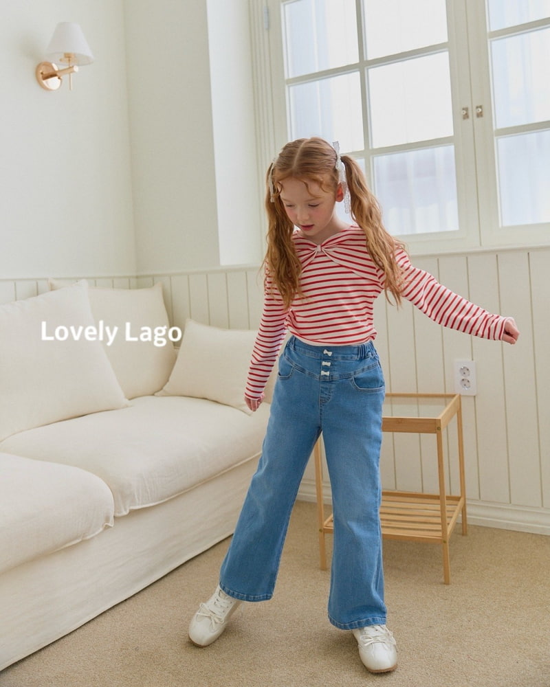 Lago - Korean Children Fashion - #Kfashion4kids - Span Loose Bootscut Pants