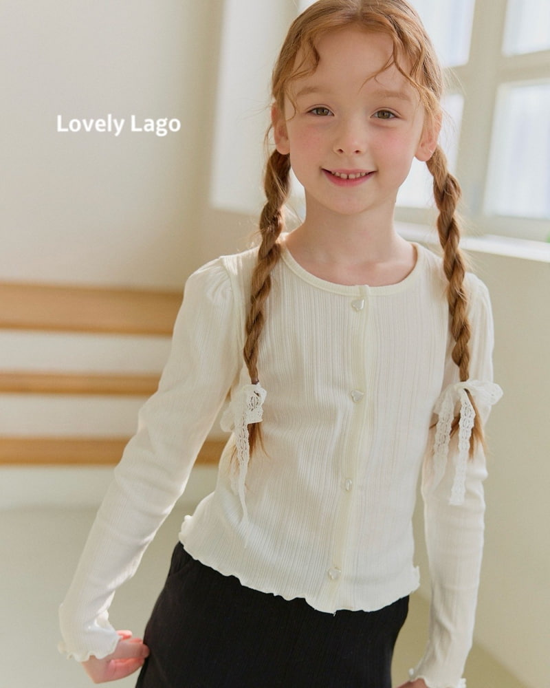 Lago - Korean Children Fashion - #childofig - Pearl Heart Cardigan