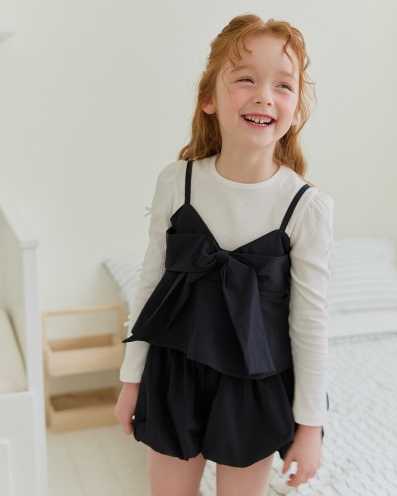 Lago - Korean Children Fashion - #childofig - Smocked Ribbon Blouse - 12