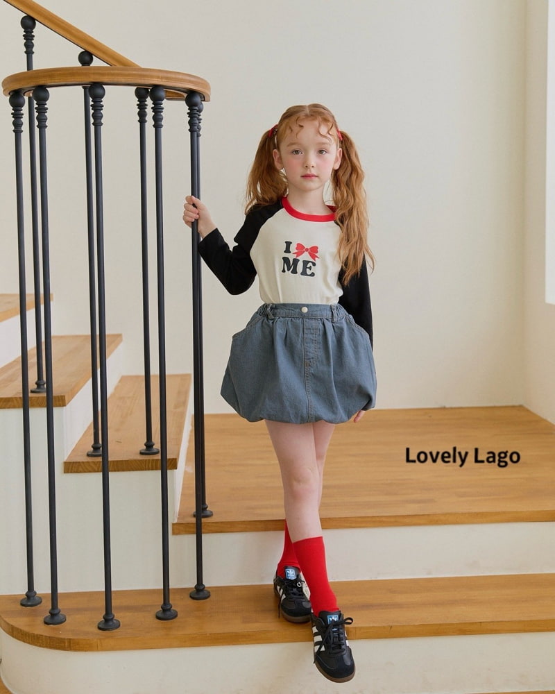 Lago - Korean Children Fashion - #childrensboutique - Ribbon Raglan Tee - 10