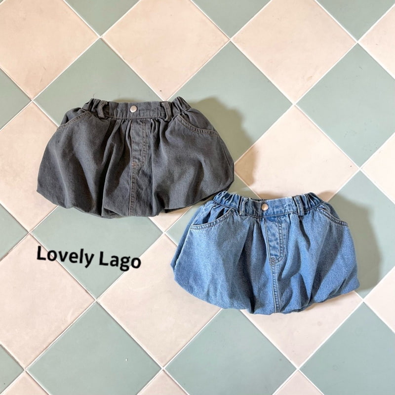 Lago - Korean Children Fashion - #designkidswear - Denim Balloon Skirt Pants
