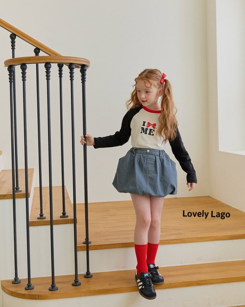 Lago - Korean Children Fashion - #discoveringself - Ribbon Raglan Tee - 12