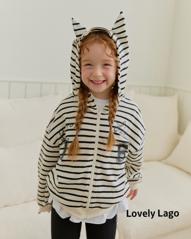 Lago - Korean Children Fashion - #discoveringself - Cat Hood Zip-up Jacket