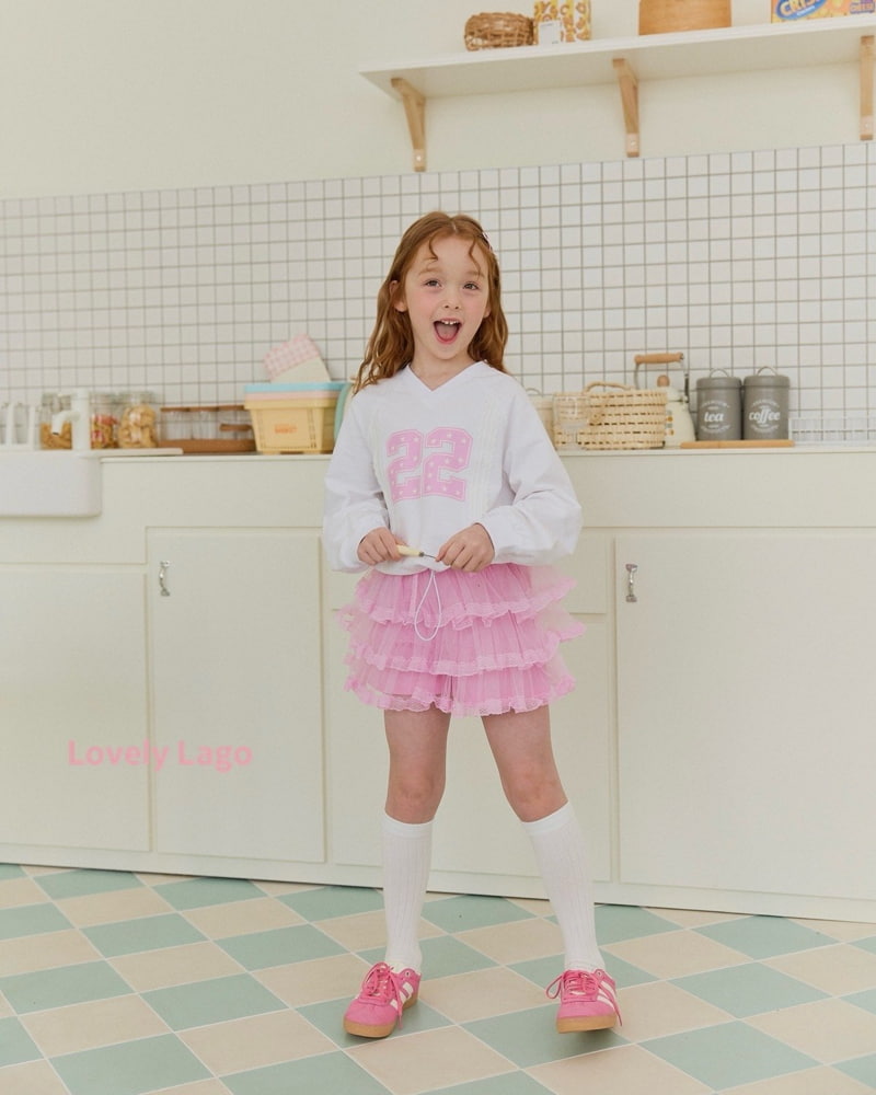Lago - Korean Children Fashion - #fashionkids - Lace Raglan Sweatshirts