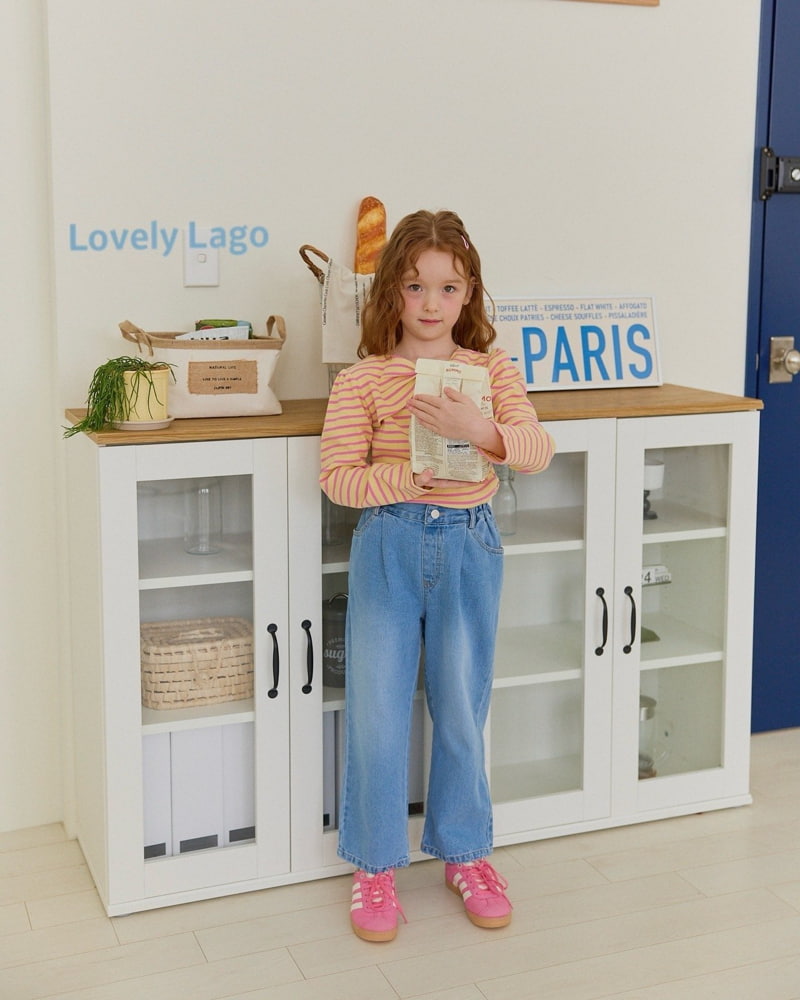 Lago - Korean Children Fashion - #fashionkids - Heart Pocket Denim Pants - 8