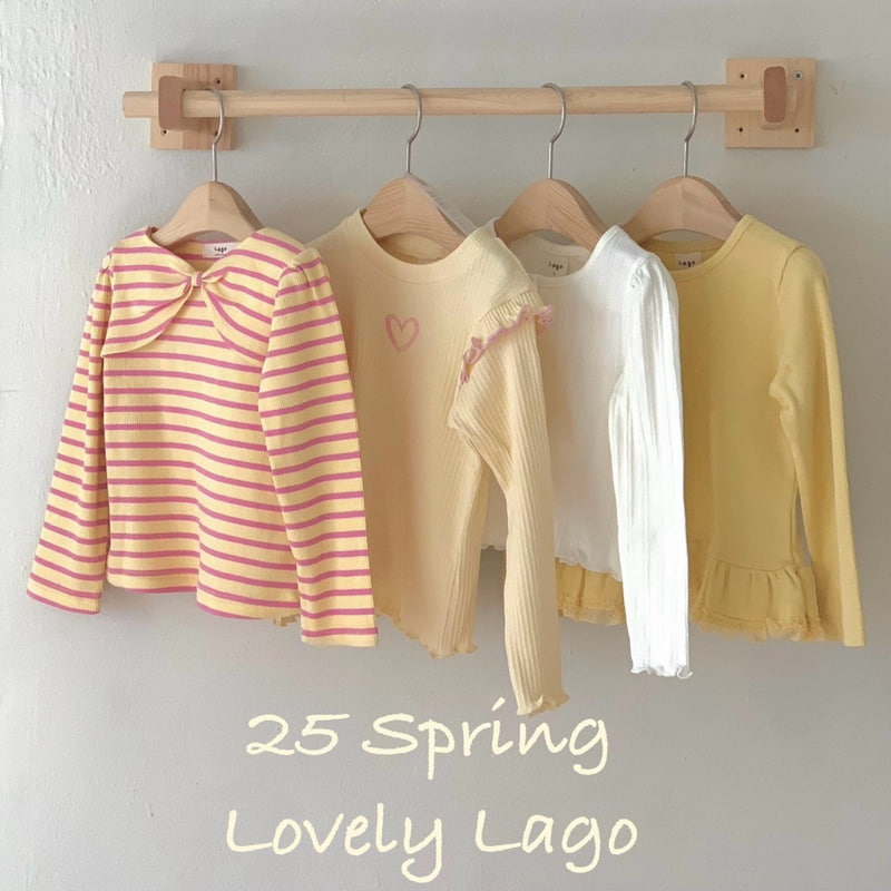 Lago - Korean Children Fashion - #kidsshorts - Big Ribbon Shirring Tee