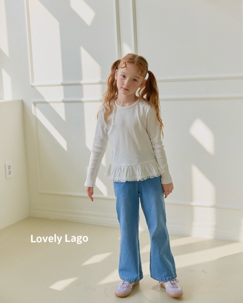 Lago - Korean Children Fashion - #kidsstore - Lace Long Ruffle Tee - 7