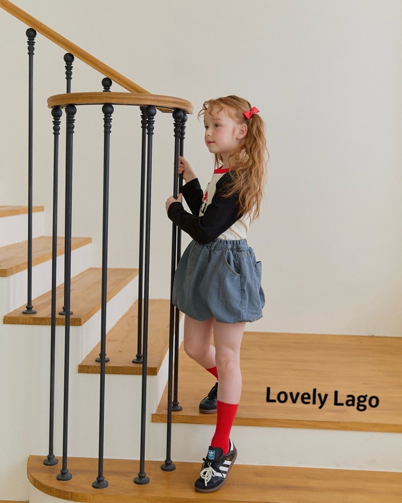 Lago - Korean Children Fashion - #kidsstore - Denim Balloon Skirt Pants - 5
