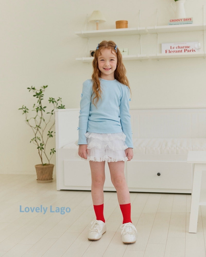 Lago - Korean Children Fashion - #kidzfashiontrend - Ribbon Rib Tee