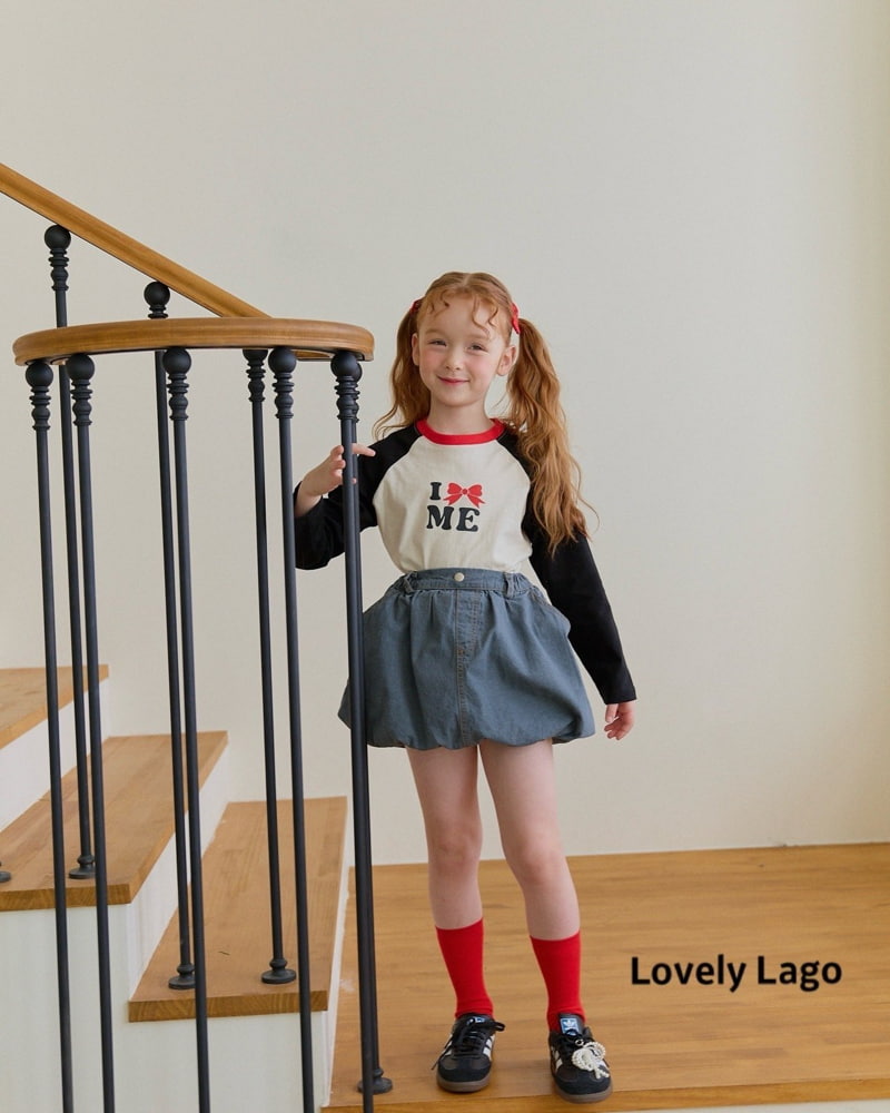 Lago - Korean Children Fashion - #kidzfashiontrend - Denim Balloon Skirt Pants - 6