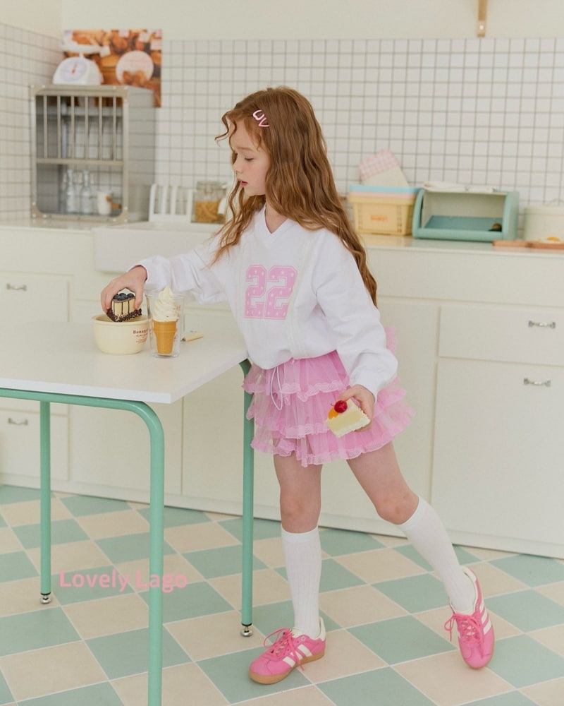 Lago - Korean Children Fashion - #littlefashionista - Lace Raglan Sweatshirts - 6