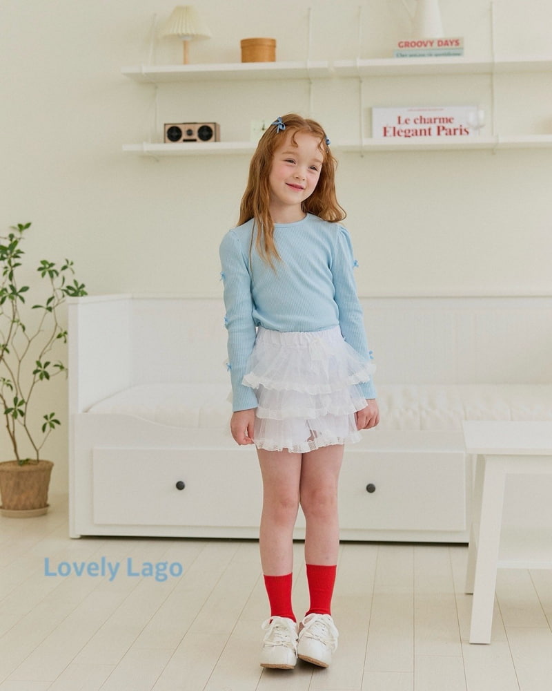 Lago - Korean Children Fashion - #littlefashionista - Ribbon Rib Tee - 3
