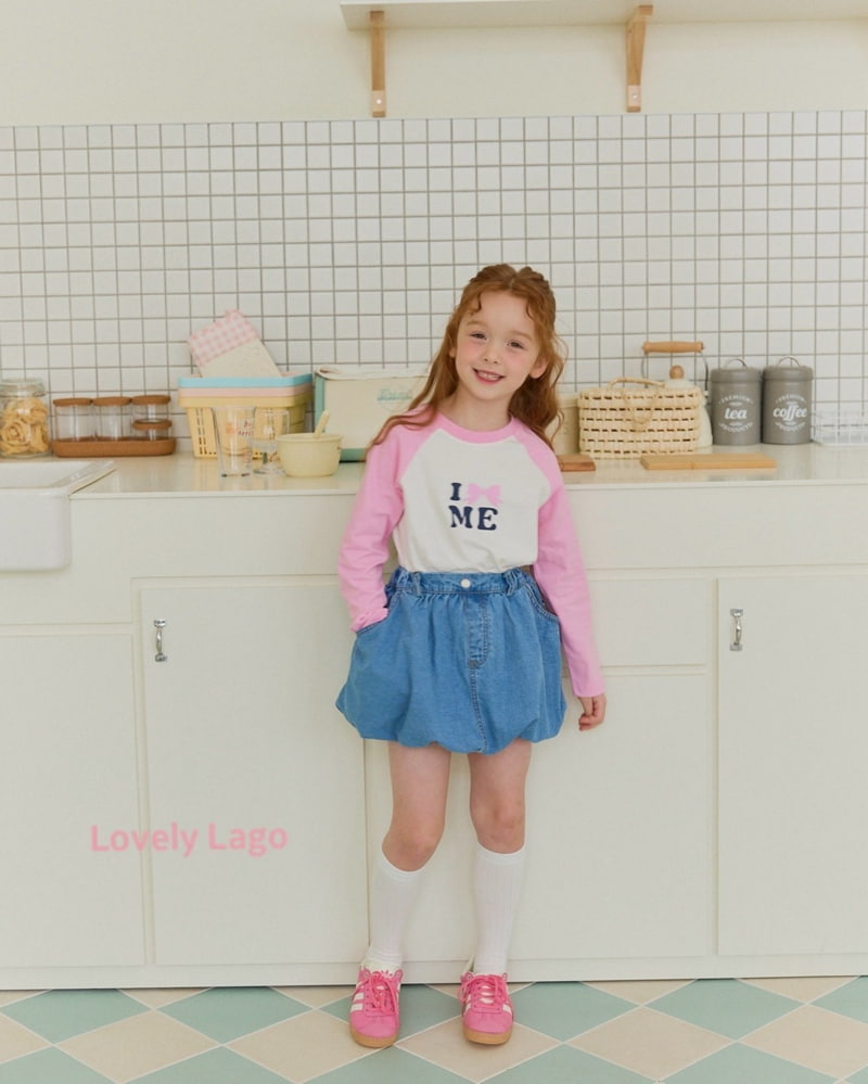 Lago - Korean Children Fashion - #littlefashionista - Ribbon Raglan Tee - 2