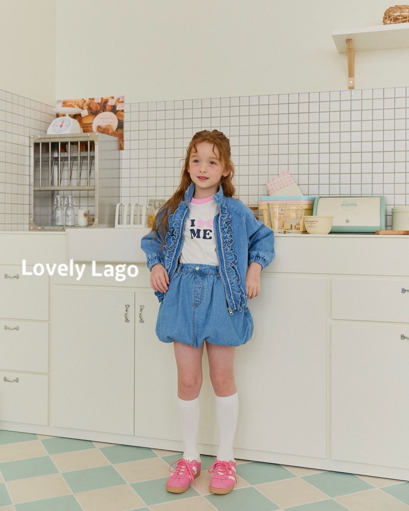 Lago - Korean Children Fashion - #magicofchildhood - Frill Raglan Denim Jacket - 5