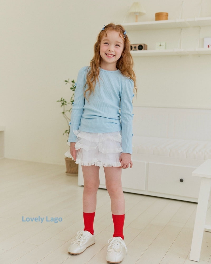 Lago - Korean Children Fashion - #littlefashionista - Ribbon Rib Tee - 4