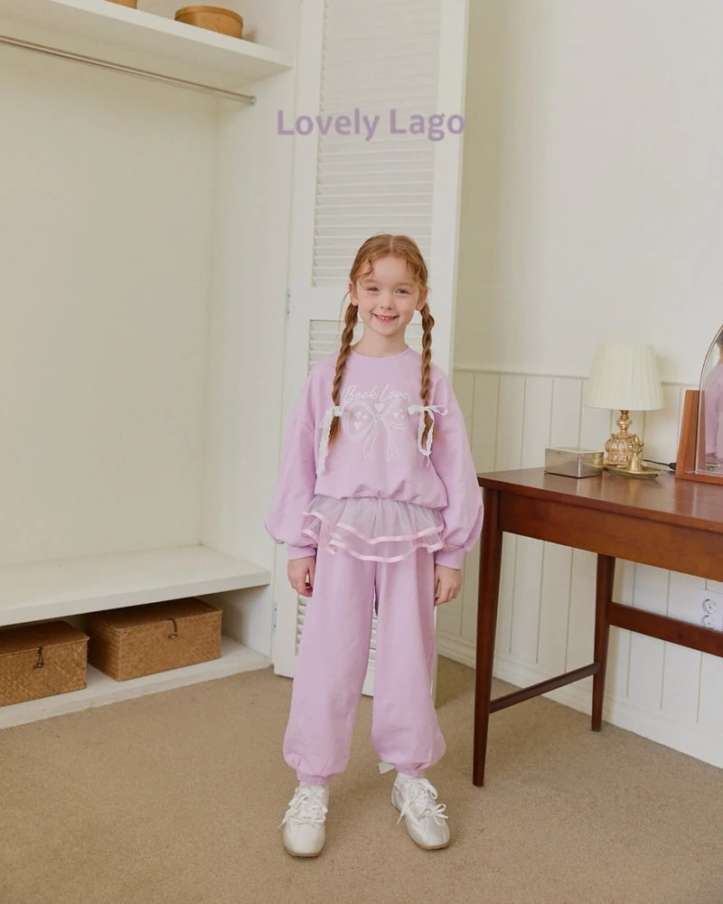 Lago - Korean Children Fashion - #magicofchildhood - Love Ribbon Sweatshirts - 5