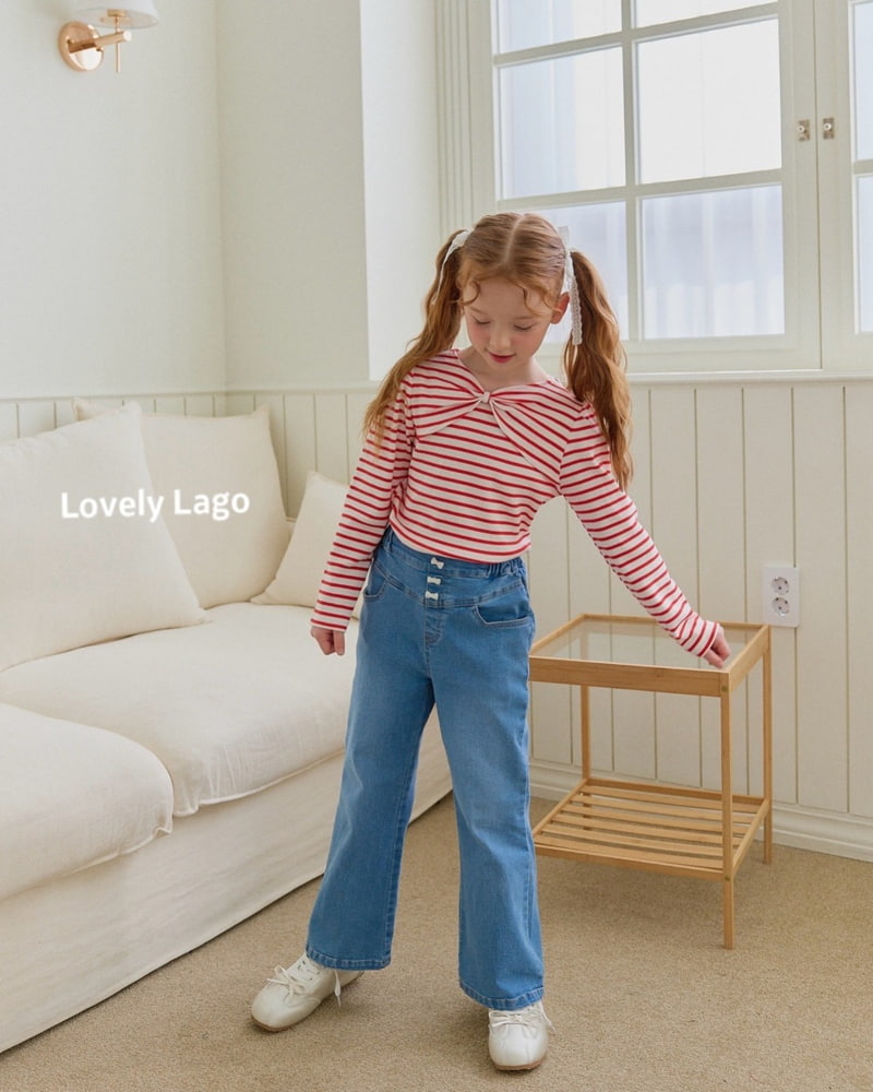 Lago - Korean Children Fashion - #magicofchildhood - Span Loose Bootscut Pants - 3