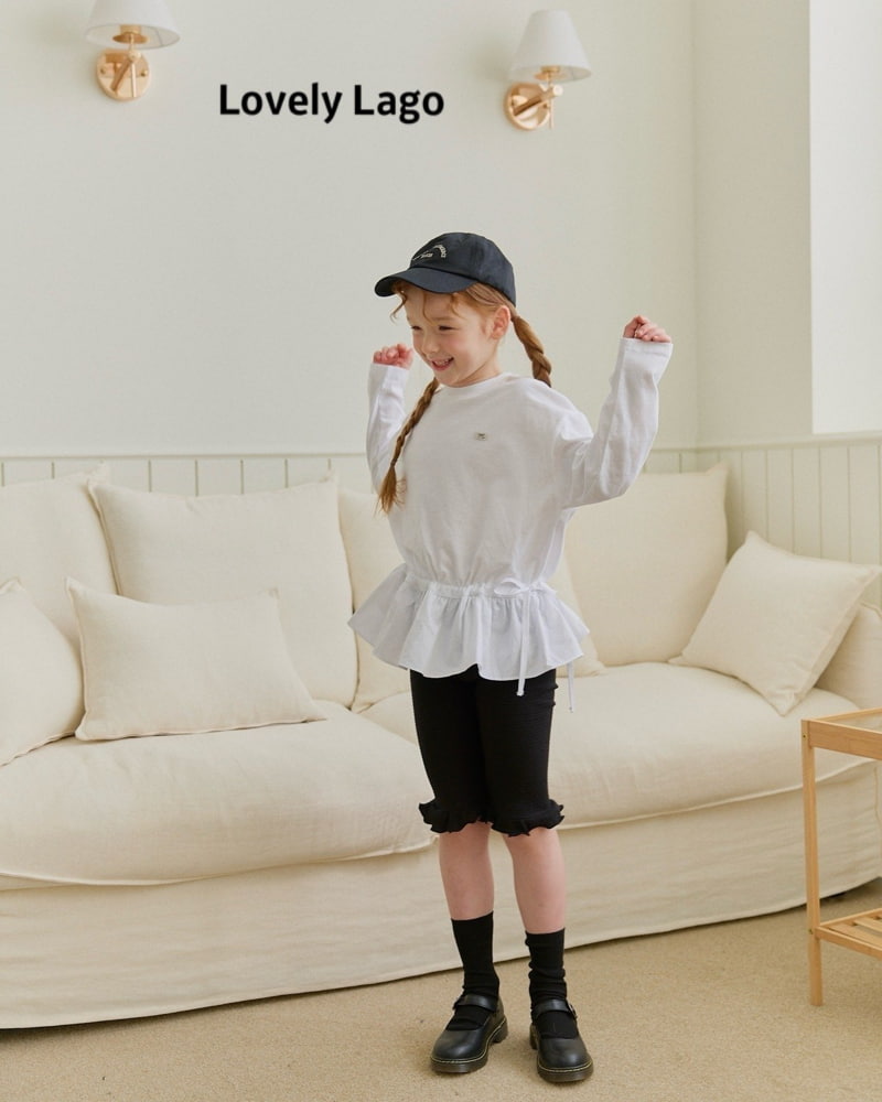 Lago - Korean Children Fashion - #minifashionista - Shirring Frill Long Tee - 2