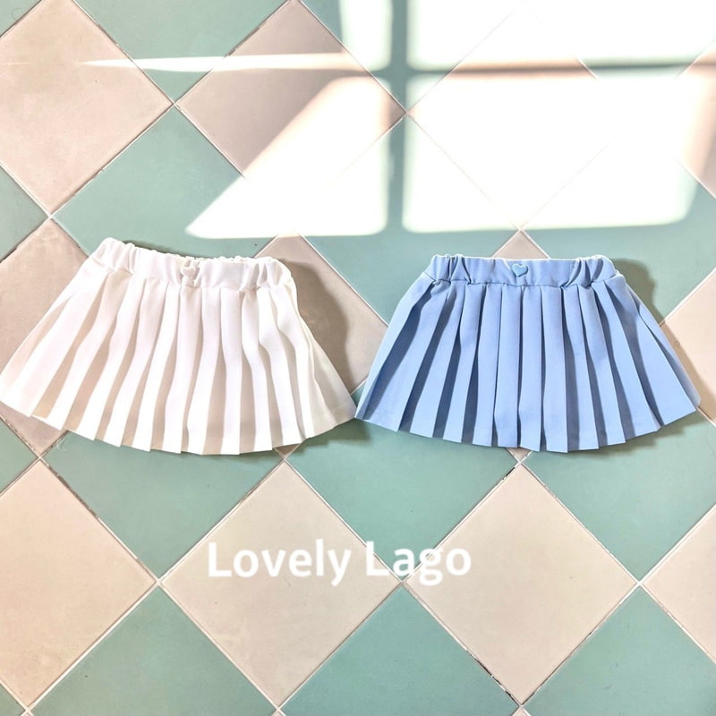 Lago - Korean Children Fashion - #minifashionista - Pleats Heart Button Skirt