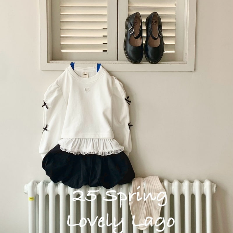 Lago - Korean Children Fashion - #minifashionista - Lace Long Ruffle Tee - 12
