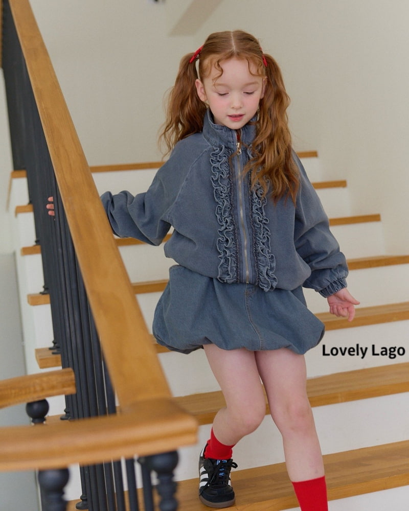 Lago - Korean Children Fashion - #minifashionista - Denim Balloon Skirt Pants - 10