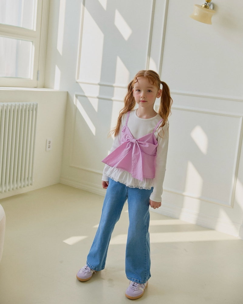 Lago - Korean Children Fashion - #minifashionista - Smocked Ribbon Blouse - 7