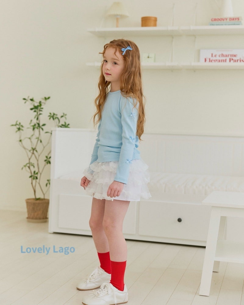 Lago - Korean Children Fashion - #prettylittlegirls - Ribbon Rib Tee - 6