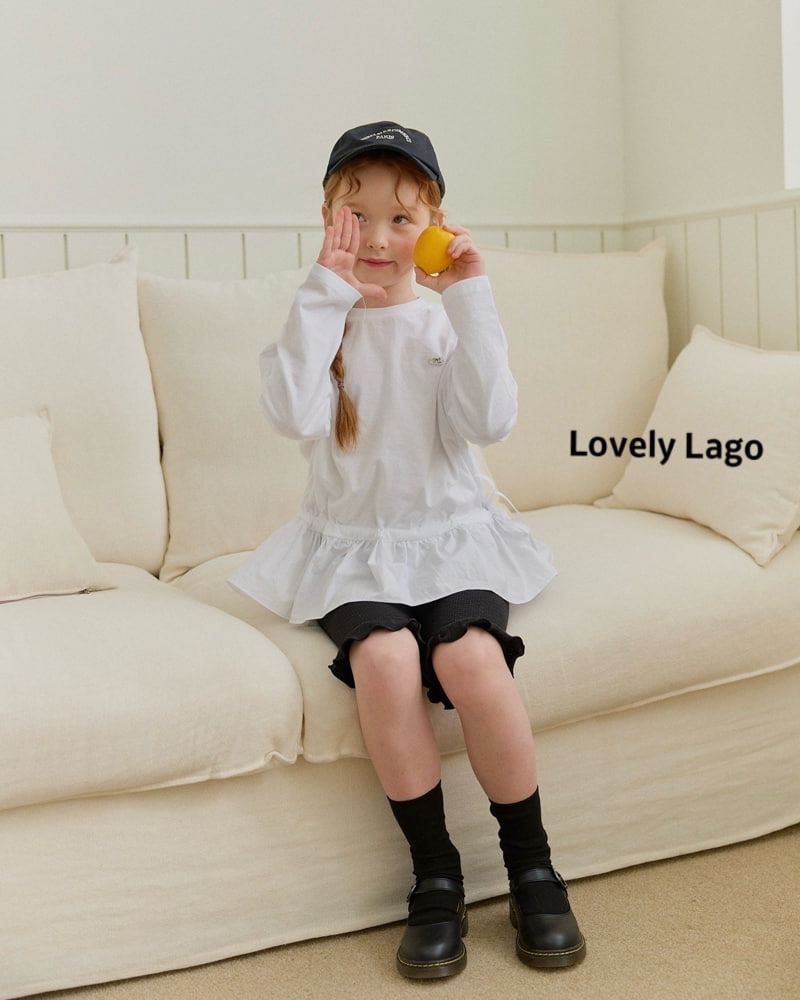 Lago - Korean Children Fashion - #prettylittlegirls - Shirring Frill Long Tee - 3