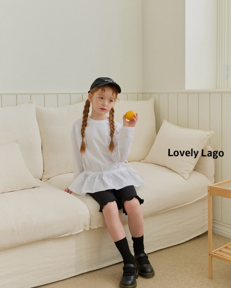 Lago - Korean Children Fashion - #stylishchildhood - Shirring Frill Long Tee - 6